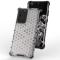 Samsung Galaxy S21 Ultra - Armor Honeycomb Textur Skal - Grå
