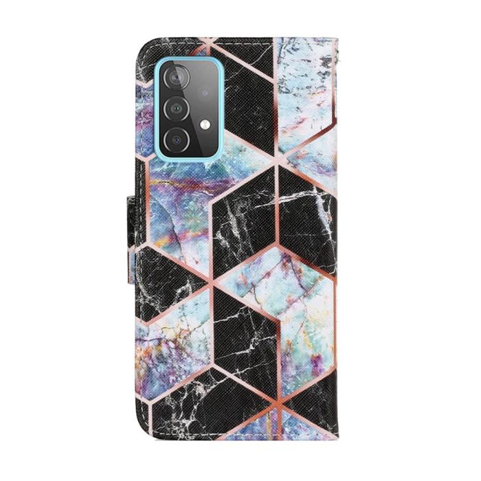 Bild 2, Samsung Galaxy A52 / A52s - Fodral Med Tryck - Svart/Vit Marmor