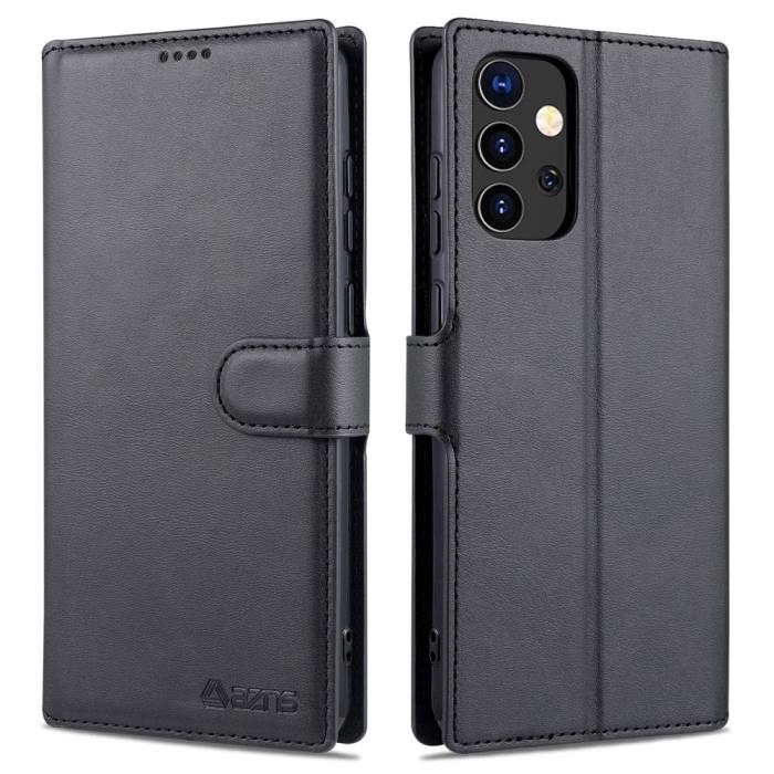 Bild 1, Samsung Galaxy A52 / A52s - AZNS Läder Fodral - Svart