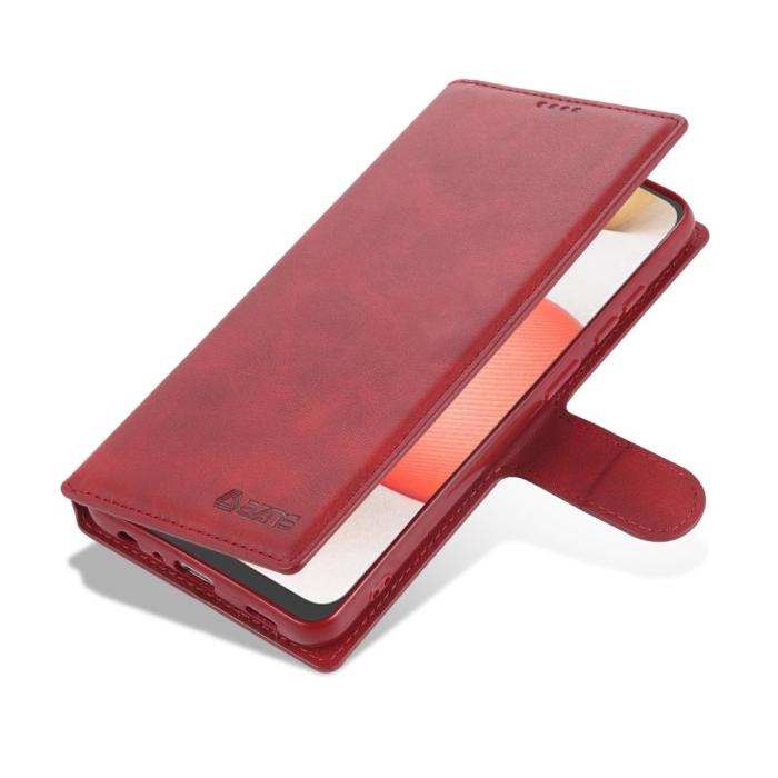 Bild 4, Samsung Galaxy A52 / A52s - AZNS Läder Fodral - Röd