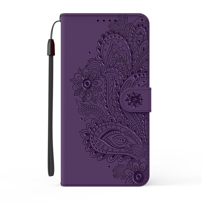 Bild 2, iPhone 13 Pro Max - Flower Mandala Läder Fodral - Lila
