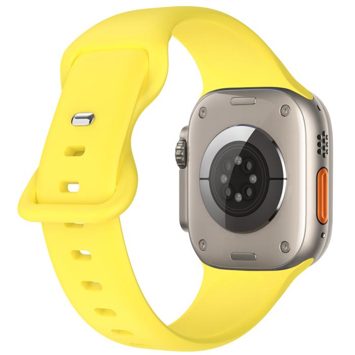 Bild 1, Silikon Armband Butterfly Apple Watch 41/40/38 mm (S/M) Gul