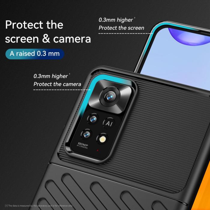 Bild 4, Xiaomi Redmi Note 11 Pro 5G Skal Twill Textur Svart
