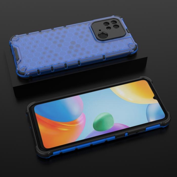 Bild 4, Xiaomi Redmi 10C Skal Armor Honeycomb Blå