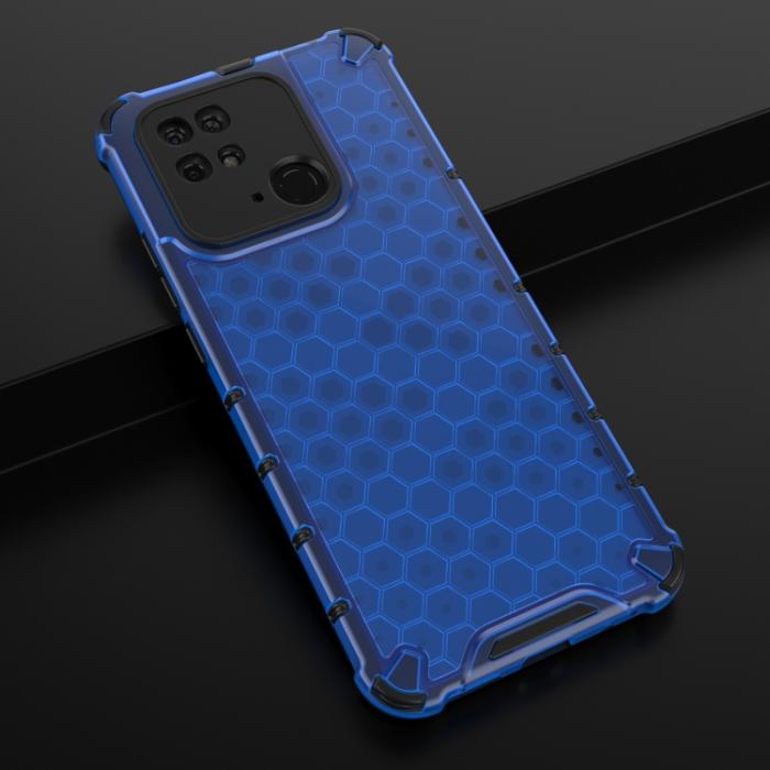 Bild 5, Xiaomi Redmi 10C Skal Armor Honeycomb Blå
