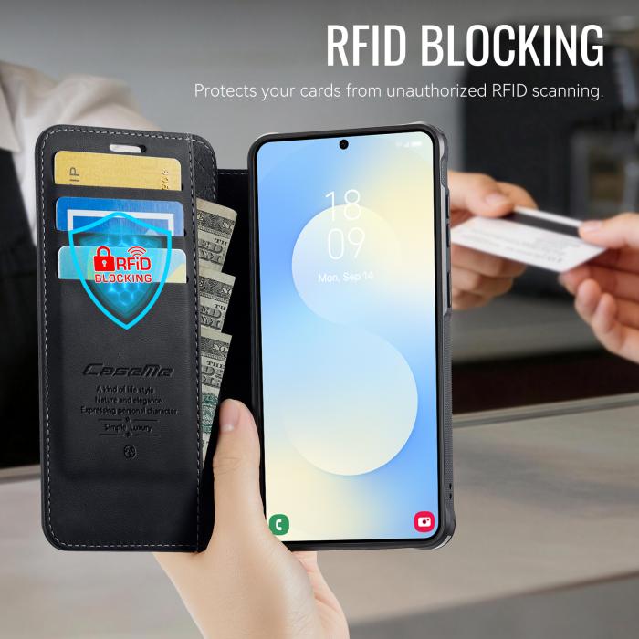 Bild 4, CASEME Samsung Galaxy S26 Skal RFID Plånbok Svart
