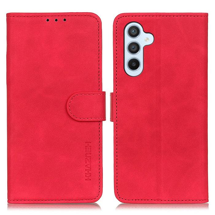 Bild 1, KHAZNEH Galaxy A34 5G Fodral Retro Läder Röd