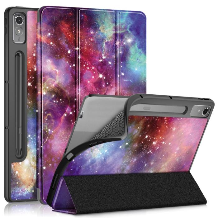 Bild 1, Lenovo Tab P12 Fodral Tri-Fold Läder Cosmic Space