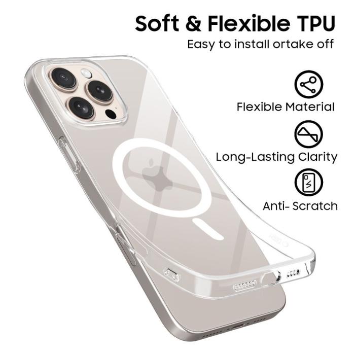 Bild 4, Tech-Protect iPhone 17e / 16e Skal MagSafe FlexAir Transparent