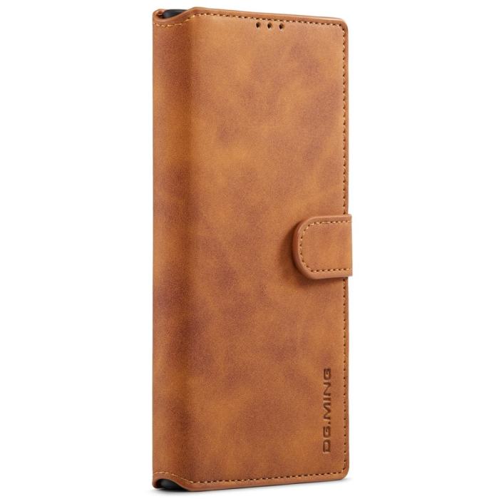 Bild 2, DG.MING Samsung Galaxy S22 Ultra Fodral Retro Läder Brun