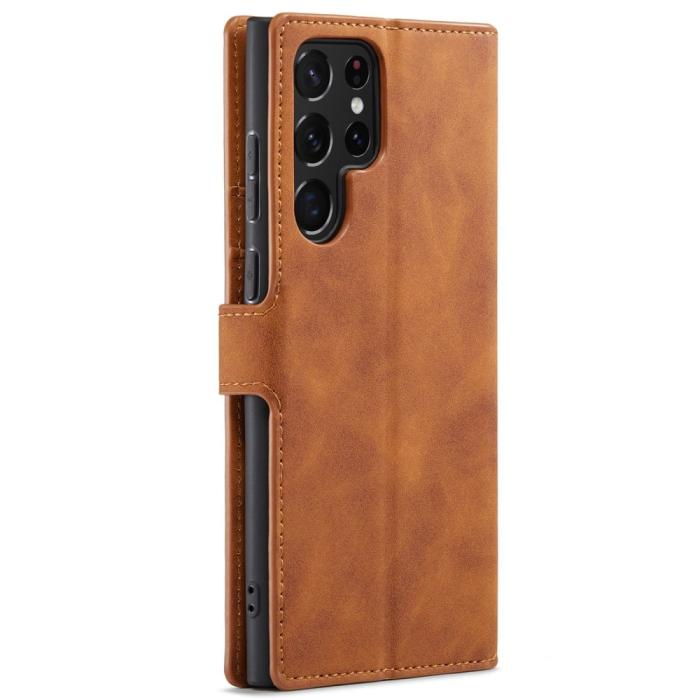 Bild 3, DG.MING Samsung Galaxy S22 Ultra Fodral Retro Läder Brun