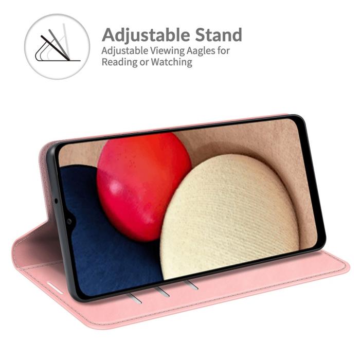 Bild 4, Samsung Galaxy A03s Magnetisk Flip Fodral Roséguld