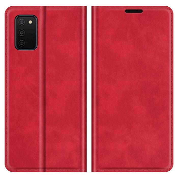 Bild 1, Samsung Galaxy A03s Magnetisk Flip Fodral Röd