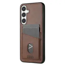 AZNS Samsung Galaxy A37 5G Skal Med Kortfack L&auml;der Brun