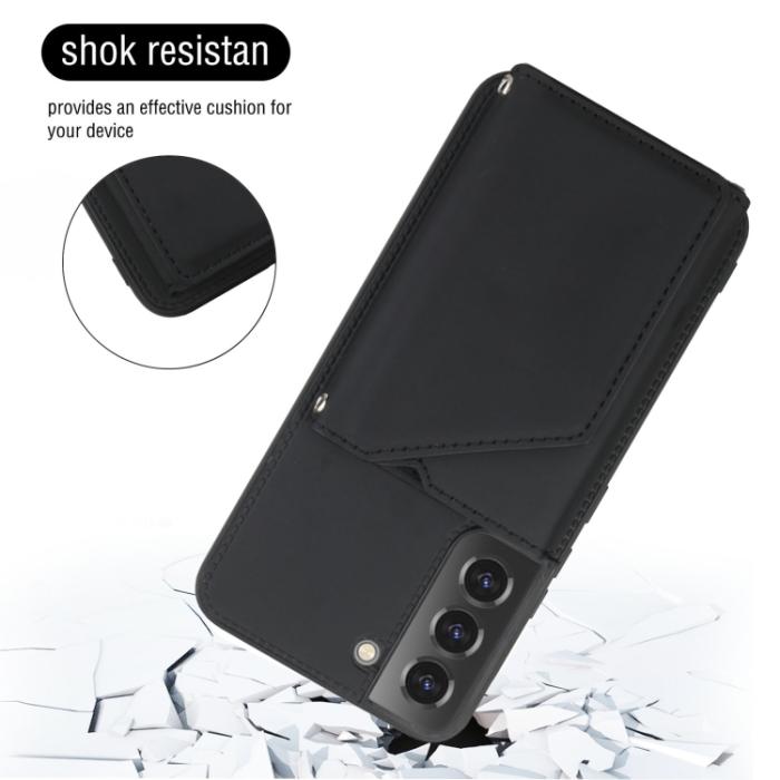Bild 3, Samsung Galaxy S22 Skal Skin Touch Med Kortfack Svart
