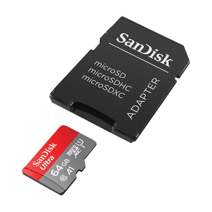 Bild 2, SanDisk MicroSDHC Ultra Mobil 64 GB Inkl. Adapter