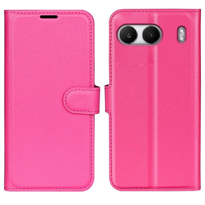 Bild 1, OnePlus Nord 4 Fodral Litchi Läder Rosa