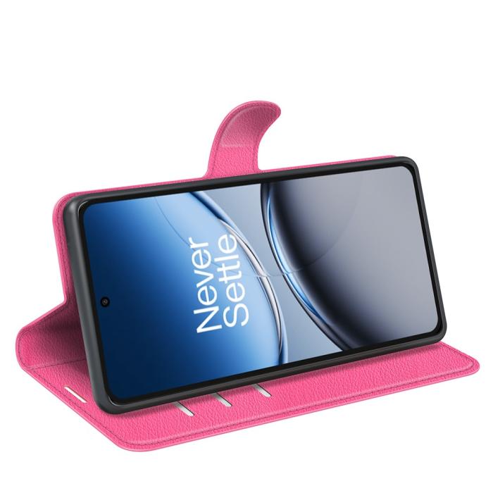 Bild 3, OnePlus Nord 4 Fodral Litchi Läder Rosa