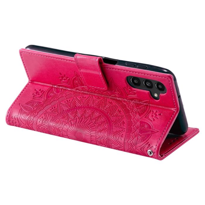 Bild 3, Samsung Galaxy S23 FE Fodral Mandala Läder Rosa