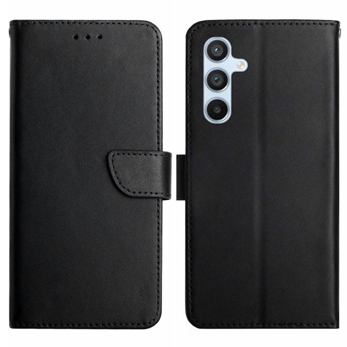 Bild 1, Samsung Galaxy S23 FE Fodral Äkta Läder Nappa Textur Svart