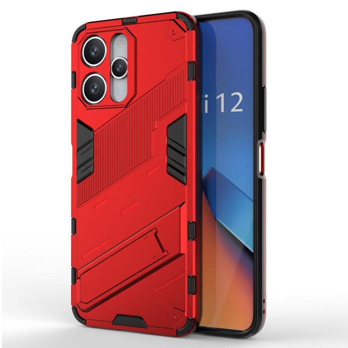 Bild 1, Xiaomi Redmi 12 5G/4G Skal Kickstand Hybrid Armor Röd