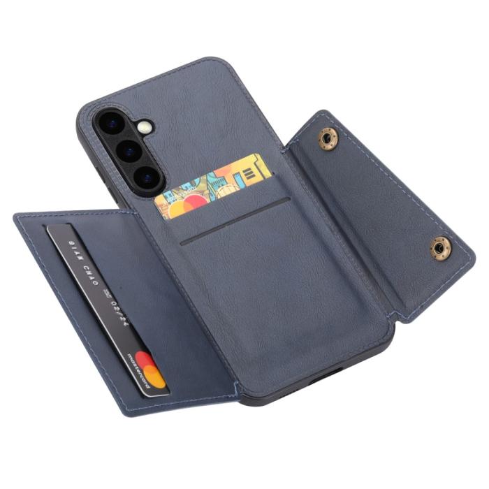 Bild 2, Samsung Galaxy S25 Skal Läder Med Kortfack Och Magnet