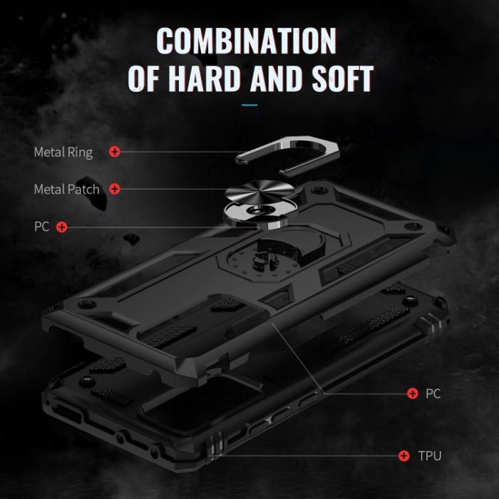 Bild 5, Xiaomi 12 Pro Skal Ring Hybrid Armor Svart