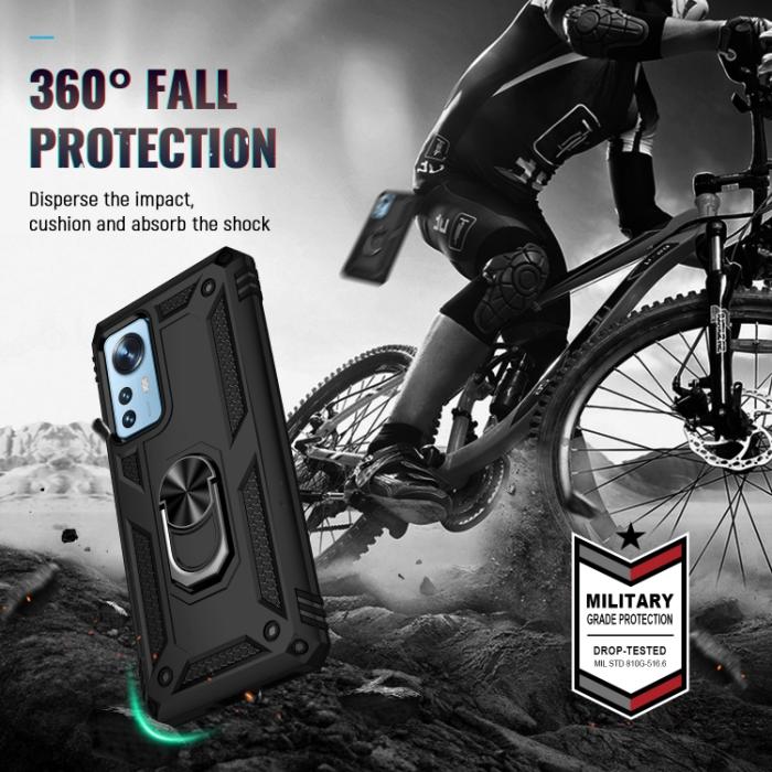 Bild 6, Xiaomi 12 Pro Skal Ring Hybrid Armor Svart
