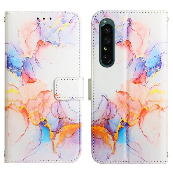 Bild 2, Sony Xperia 1 IV Fodral Marmor Galaxy Vit