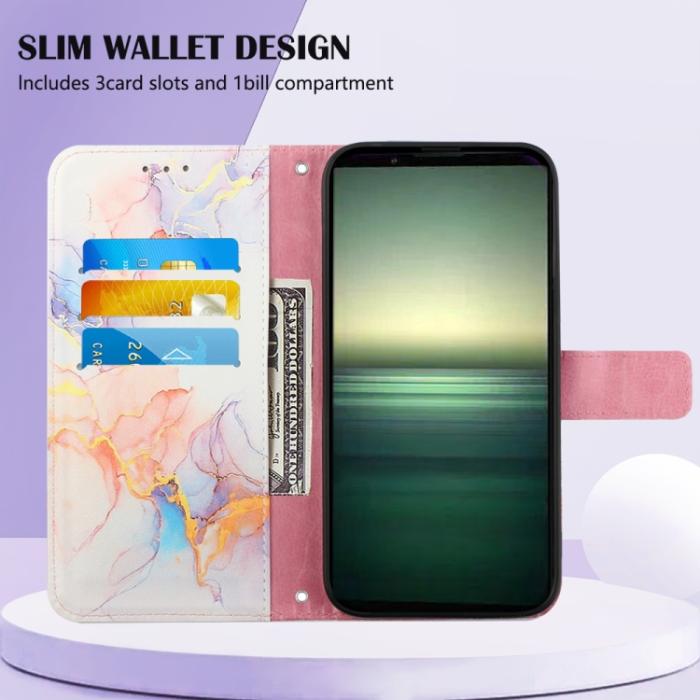Bild 3, Sony Xperia 1 IV Fodral Marmor Galaxy Vit
