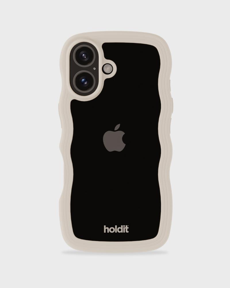 holdit iPhone 16 Skal Wavy Light Beige/Transparent