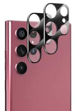 [2-Pack] Samsung S22 Ultra Linsskydd I H&auml;rdat Glas - Svart