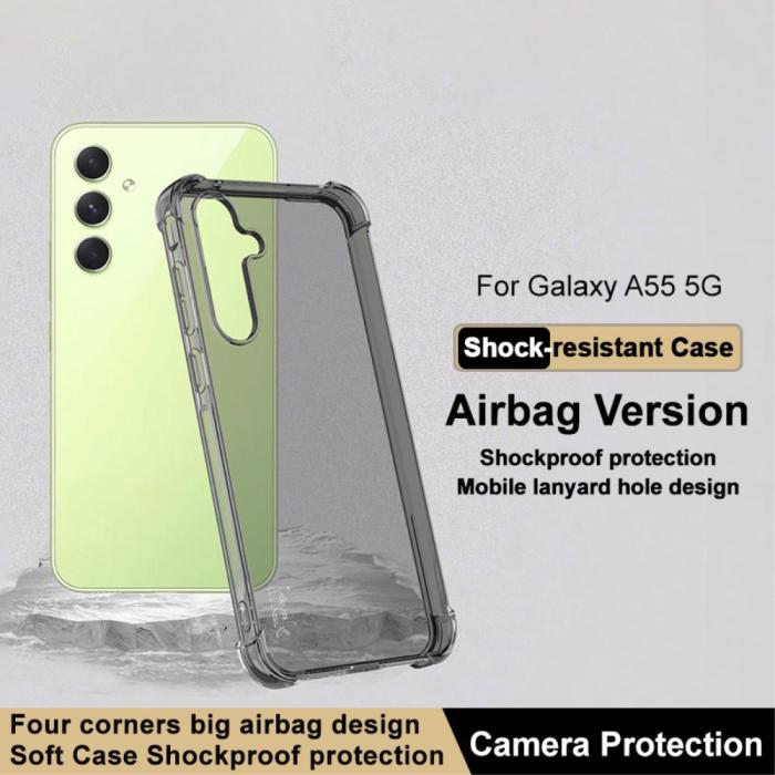 Bild 2, IMAK Galaxy A55 5G Skal Shockproof TPU Tonad Svart