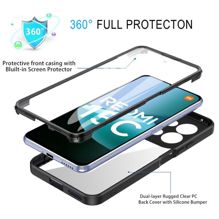 Bild 2, Xiaomi Redmi 15C Skal 360 Hybrid Defense Svart