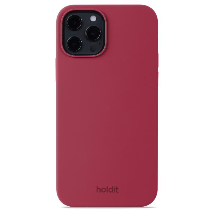 Bild 1, holdit iPhone 12 / 12 Pro Mobilskal Silikon Red Ve