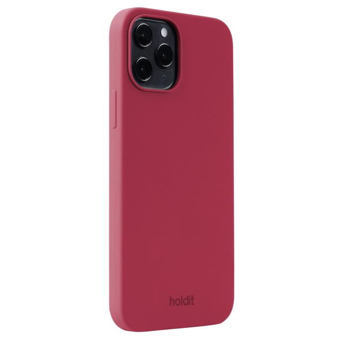 Bild 2, holdit iPhone 12 / 12 Pro Mobilskal Silikon Red Ve