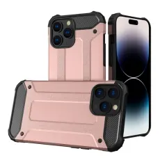 iPhone 15 Pro Max Skal Shockproof Armor Hybrid Ros&eacute;guld
