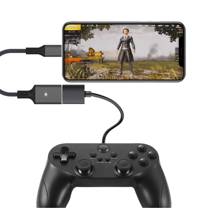 Bild 6, Lightning till USB-A Kabeladapter Svart