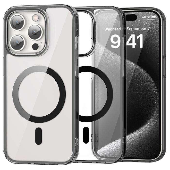 Bild 1, ColorPop iPhone 15 Pro Max Skal CH MagSafe Transparent/Svart