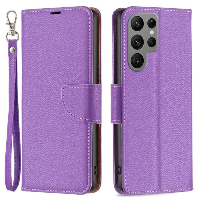 Bild 1, Samsung Galaxy S23 Ultra Fodral Litchi Shark Lila