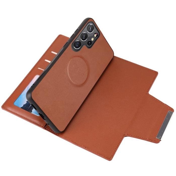 Bild 2, Samsung Galaxy S23 Ultra 2in1 Magnet Fodral Brun