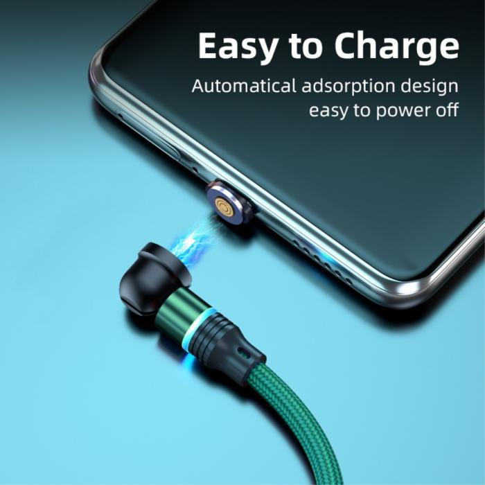 Bild 6, ENKAY 1 m 3in1 USB-C / Lightning / MicroUSB 360° Magnetkabel