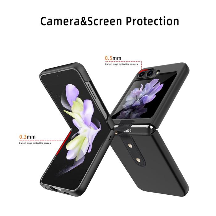 Bild 3, Samsung Galaxy Z Flip 5 Skal Ring Skin Touch Roséguld