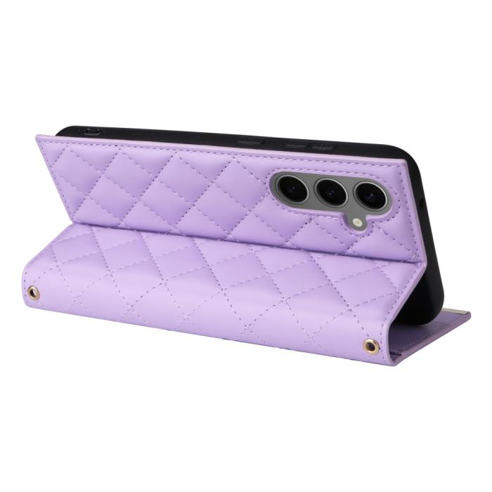 Bild 3, Samsung Galaxy S25 Plus Fodral Rhombus Läder Lila