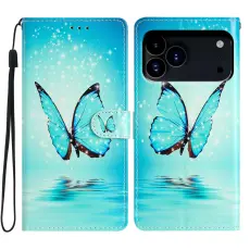iPhone 17 Pro Fodral Med Tryck Bl&aring; Fj&auml;ril