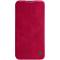 iPhone 13 Pro Max - NILLKIN Qin CamShield Läder Fodral - Röd