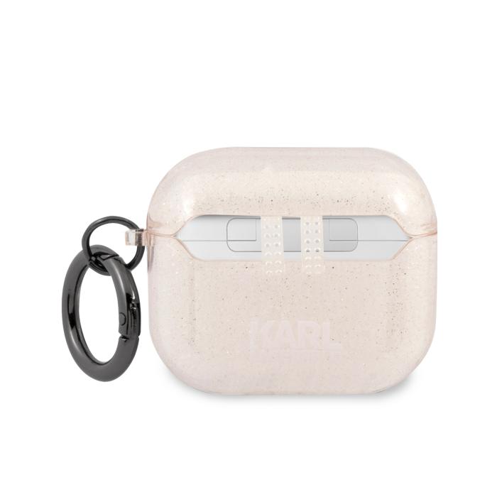 Bild 2, Karl Lagerfeld AirPods 3 Glitter Choupette Skal Med Ring Guld
