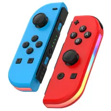 DOBE Nintendo Switch Joy-Con Kontroll RGB R&ouml;d / Bl&aring;