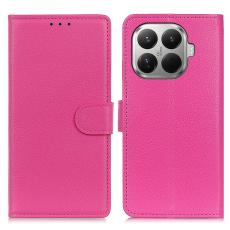 Xiaomi 17T Pro Fodral Litchi L&auml;der Rosa