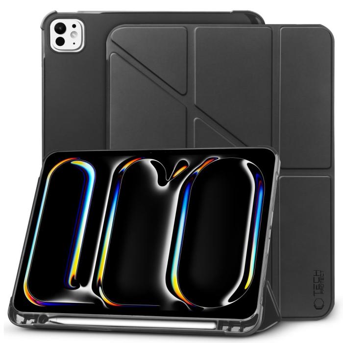 Bild 1, Tech-Protect iPad Pro 13 2024 Fodral SmartCase Origami Svart